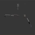 Detailed Industrial Scene Components With Metal Frames Brackets And Mechanical Panels