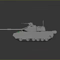 Modern Military Tank With Advanced Turret Long Barrel And Dark Reflective Surface