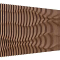 Modern Wavy Striped Background Wall With Decorative Wooden Texture Design 3d model