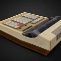 Vintage Office Calculator Retro Design With Beige Brown Panel And Buttons