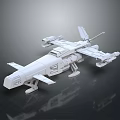 Futuristic 3D Model Of Cosmic Spacecraft With Sleek White Structure And Aerodynamic Components