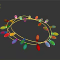 Colorful Christmas Light Strings With Assorted Colored Bulbs For Festive Home Decoration