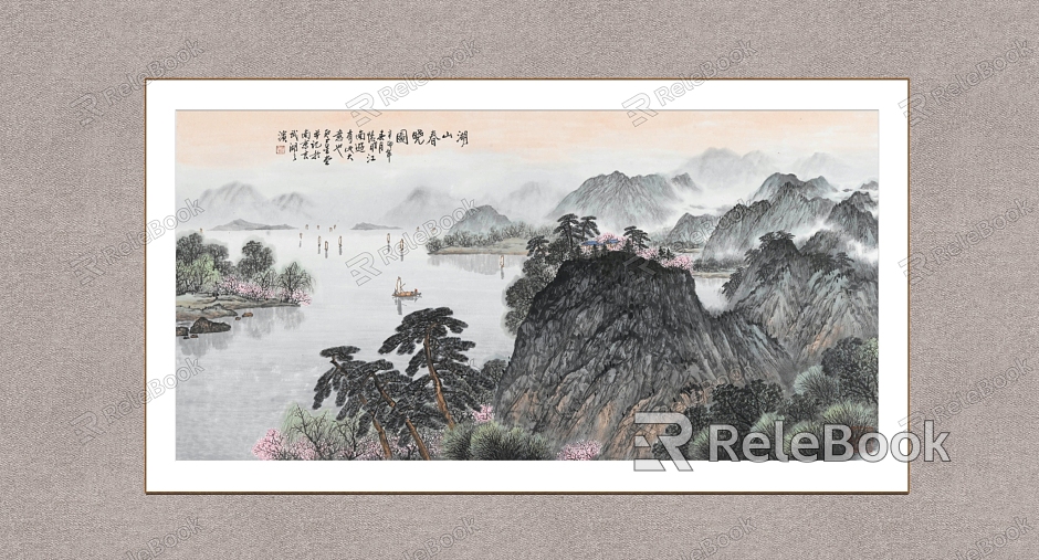 Decorative Painting Lake Mountain Chunxiao Lu Xingtang Landscape Painting model