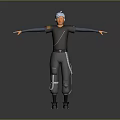 White Haired Character In Brown Outfit Standing With Fantasy Creature In Extended Arms Pose