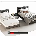 Modern single bedside table 3d model