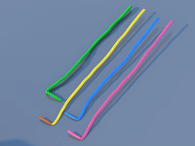 Colorful Braided Ropes Practical Daily Life Supplies For Household Use 3d model