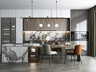 Modern Home Kitchen Cabinet Hanging Cabinet Kitchen Supplies 3d model