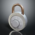 Commercial Security Combination Lock Equipment With Mechanical Dial And Durable Metal Construction 3d model