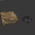 Two Natural Rockery Stones With Dark And Light Colors For Garden Decoration