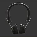 Modern Gray Wireless Headphones With LED Lights And Soft Comfortable Ear Cups 3d model