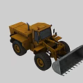 Bulldozer Front Loader Forklift Engineering Truck Scraper Engineering Machine Excavator Scraper Construction Vehicle 3d model