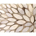 Artistic Leaf Shaped Decorative Pattern With Natural Tones And Interlocking Design