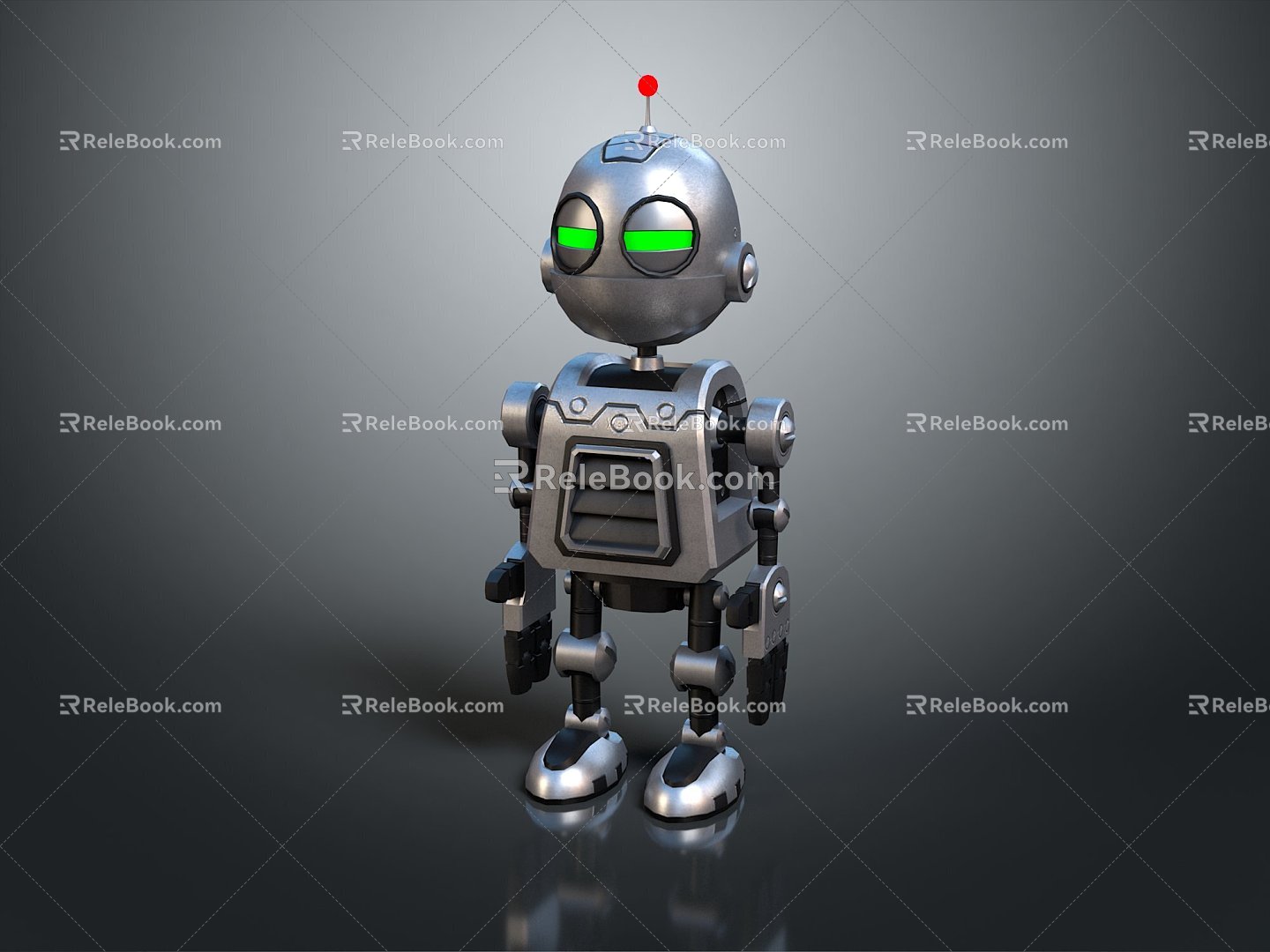 Robot Robot Assistant Small Robot Robot Butler Robot Butler Figure Game Figure 3d model