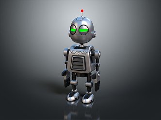 Robot Assistant Small Robot Butler Robot Butler Figure Game Figure 3d model