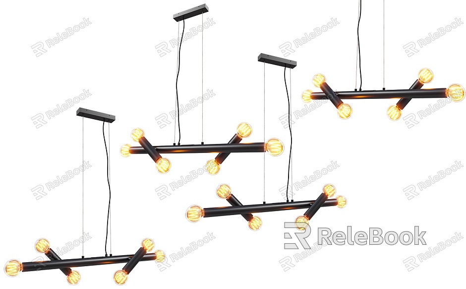 Modern Metal Bar Chandelier Creative Industrial Style Chandelier Personalized Retro Multi-head Chandelier American Style Restaurant Chandelier Long Multi-head Chandelier model