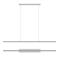 Modern Linear Pendant Light with Sleek Black Frame and White Illumination 3d model
