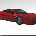 Red Sports Car With Streamlined Body Design And Black Alloy Wheels