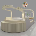 Modern Dream Egg Puffs Store Counter Design With Displayed Egg Puffs And Elegant Decor 3d model