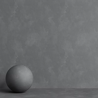 Gray Textured Floor Tiles With Decorative Round Ball And Smooth Surface 3d model