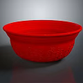 Red Decorative Household Bowl With Intricate Carved Patterns For Daily Use