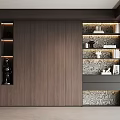Modern Built In Wooden Bookcase With Open Shelves Books And Decor Items