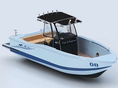 Fishing boat assault boat yacht motorboat rescue boat 3d model