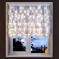 White Pleated Curtain with Light Filtering Design for Window View and Indoor Decor