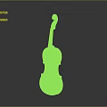 Red Wooden Violin with Classic Curved Body in Gray Background 3D Rendered Model