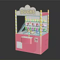 Commercial Pink Ducks Claw Machine With Transparent Display Window And Decorative Top