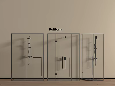 Poliform Modern Glass Shower Enclosures With Sleek Design And Premium Fittings 3d model