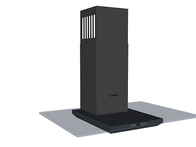 Black Kitchen Range Hood Modern Design With Sleek Finish For Home Kitchen Appliance 3d model