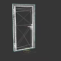 Dark Brown Wooden Entrance Door With Metal Frame Lock And Modern Design