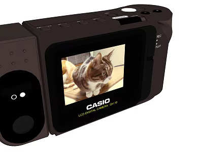 Casio Compact Digital Camera with Clear LCD Screen and Portable Design 3d model