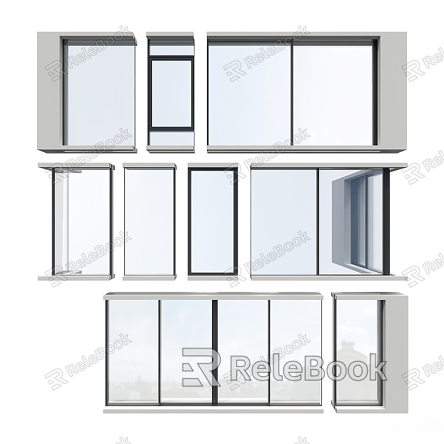 window window frame casement window sliding window floor-to-ceiling window model