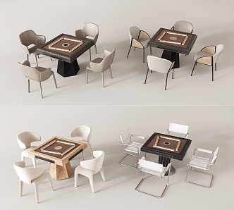 Mahjong Table Chess Table Combination 3d model