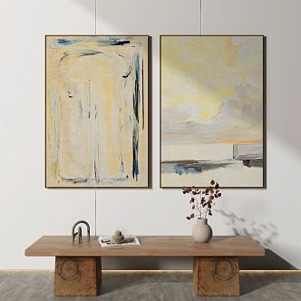 modern abstract painting abstract decorative painting 3d model