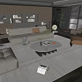 Modern Sofa Coffee Table Combination Sofa Coffee Table 3d model