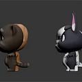 Cute 3D Cartoon Animal Toys With Different Colors And Expressive Faces
