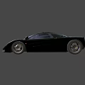 Game and Movie Character Black Sports Car with Sleek Design and Glossy Finish