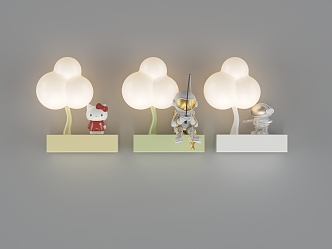 Simple children's wall lamp 3d model