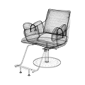 Black Leather Massage Chair With Comfortable Armrests And Metal Base Footrest