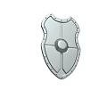 Medieval Steel Shield With Decorative Riveted Design And Central Round Boss