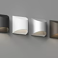 Modern Curved Wall Lamps in Black White Silver Brown Colors for Home Decor
