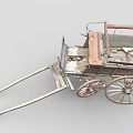 Modern carriage 3d model