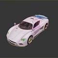 Luxury Silver Sleek Sports Car With Aerodynamic Design And Reflective Surface