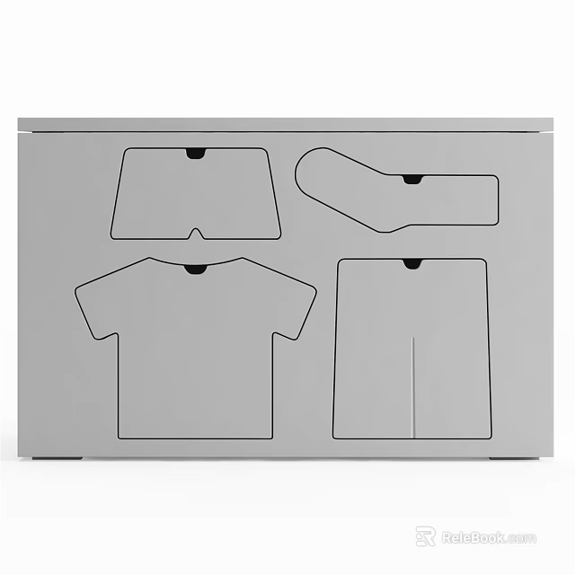 Shoe Cabinet Interior Design With Multiple Storage Compartments For Organized Footwear 3d model 