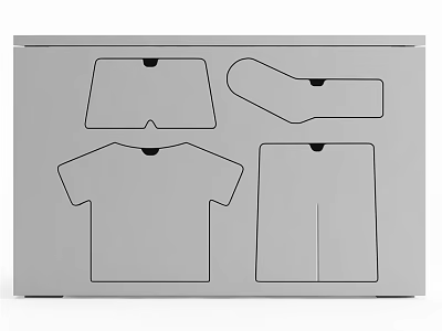 Shoe Cabinet Interior Design With Multiple Storage Compartments For Organized Footwear 3d model