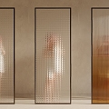 Metal art glass screen partition 3d model