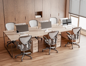 Modern office desk and chair office desk and chair combination 3d model