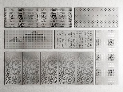 Perforated plate Perforated plate Hollow plate Aluminum plate wall panel Wall decoration 3d model